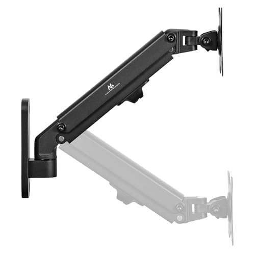 Maclean MC-458 Monitor-Wandhalterung, 17-27" Flach & Curved Bildschirme bis zu 7kg VESA 75x75 oder 100x100 Schwenkbar, Neigbar und Drehbar, Universal Monitor Halterung – Bild 5
