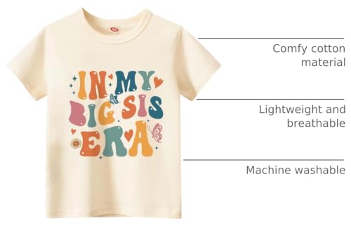 Image of Big Sister Shirt for Toddler Baby Girl Outfits Big Sis Announcement T-Shirt Gifts