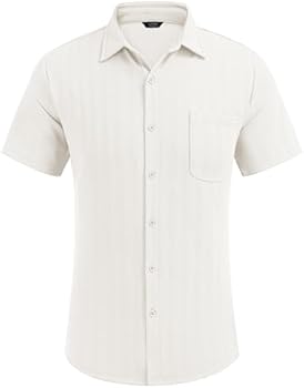 Shirt met korte mouwen van gestructureerd materiaal in hemelsblauw | Witt