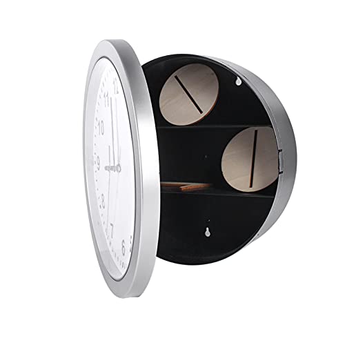 TOPINCN Reloj de pared secreto oculto, caja fuerte, caja de contenedores para guardar dinero, joyas, objetos de valor, 25 x 7 cm