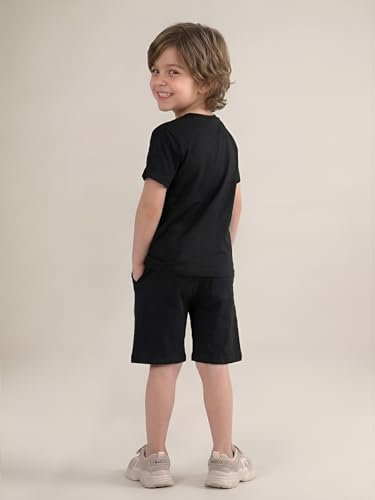 Image of POLKA TOTS 100% Pure Cotton T-Shirt and Shorts Combo For Boys | Summer Dress & Beach Wear for Boys and Toddlers | Breathable Premium Fabric Co-Ord Set Kids | Relaxed Fit Casual Summer Outfit for Kids