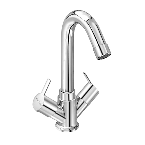Image of Plantex Mixer Tap for Bathroom with Brass Spindle /Hot & Cold Basin Mixer /Wash Basin Tap /Bathroom Accessories - Pack of 1 (Rio, Chrome)