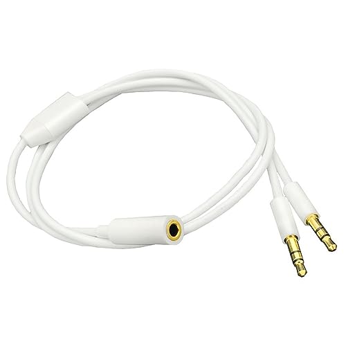 Cavo Audio Splitter DHSKZRMJ Da 3,5mm - 1 Femmina A 2 Femmine - Lunghezza 34cm - Condividi Musica Da Cellulare, PC A Due Cuffie O Casse