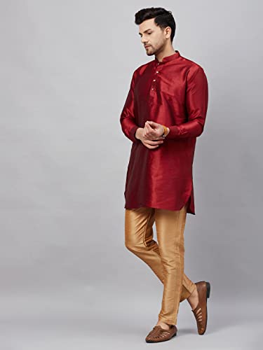 Image of VM Men's Silk Blend Kurta Pyjama Set