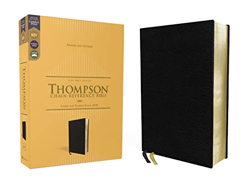 KJV, Thompson Chain-Reference Bible, European Bonded Leather, Black, Red Letter, Comfort Print: King James Version, Black, European Bonded Leather, Red Letter