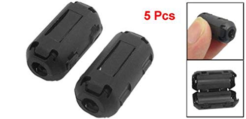 Quata 5 Stück Clip On Rauschunterdrücker-Kabel 3,5mm Ferritkern Filter