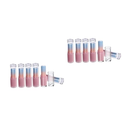 BESTYASH 2 Series Tubo De Labial Vacío De Contenedores Prácticos para Bálsamo Labial Diseño Transparente Y Ligero para DIY Y 6 Piezas X 2