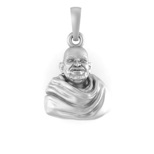 Pendentif Karoli Baba en argent 925 et gemme précieuse d'une élégance rare