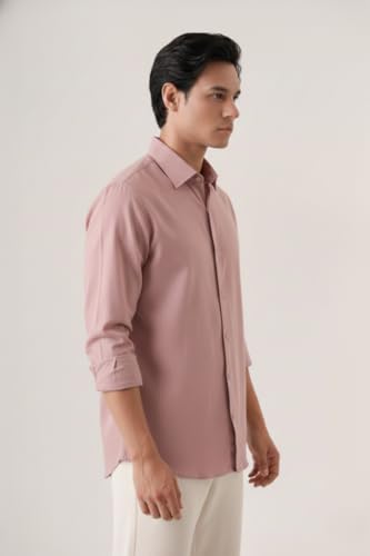 Image of CRYSTAL SKY Men Airy Linen Cotton Shirt Regular Fit Full Sleeves Solid Formal Shirt Stylish Daily Casual Office Wear