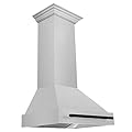 ZLINE 30" Autograph Edition Fingerprint Resistant Stainless Steel Range Hood with Matte Black Handle