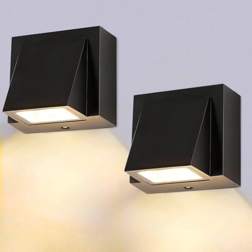 Gouzloyed LED Wandleuchte Innen/Außen,6W Außenleuchte Wandlampe,IP65 wasserdichte Außenwandleuchte Warmweiß Wandbeleuchtung,Modern Up Down...