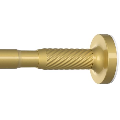 Image of Tension Curtain Rod 32-62Inch Gold Shower Rod Tension Rod Adjustable | Curtain Rods no Drilling Tension Rod for Windows,Closets,Doorway