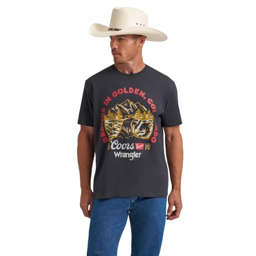 Wrangler Coors Served Everywhere Black Tee Shirt