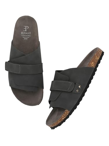 Image of EL PASO Men's Leather Sandal Slippers - UK
