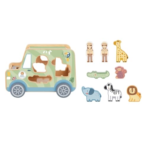 Jipe Safari Carrinho Madeira Brinquedo Educativo Tooky Toy