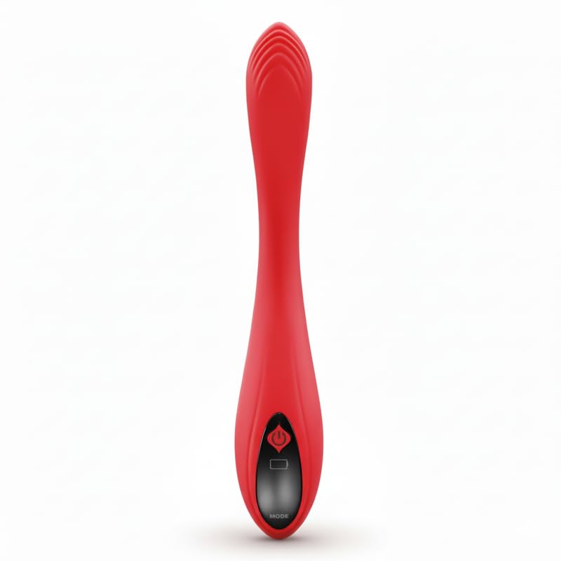 Image of ZYLLION Bendy Design Personal Massager for Body Relaxation|Multiple Modes|Quiet & Portable Handheld Massager|Rechargeable Massager for Neck Back| Shoulders & Muscle Relief - Red
