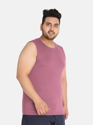 Image of CHKOKKO Men Cotton Regular Fit Tank Tops Sleeveless T-Shirt Gym Wear Vest Solid Stylish Round Neck Running Sando For Sports Workout Fitness & Casual Or Beach Wear