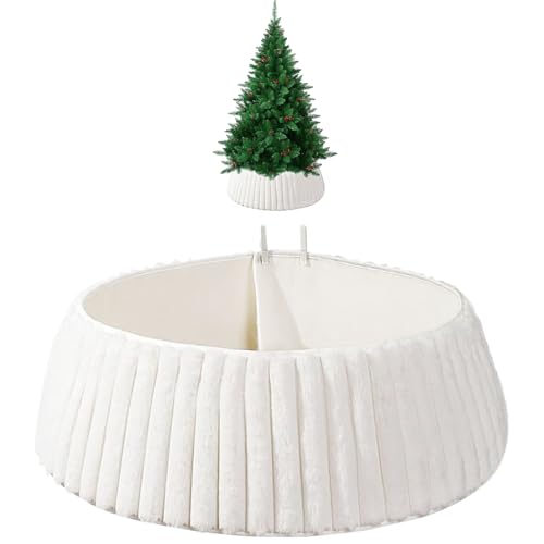 Colar de saia para árvore de Natal, protetor macio boémio, capa para base de árvore de Natal boêmio rústico - para exterior, interior, festas, casa, lojas