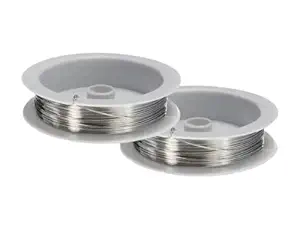 Gear Wire Resistant Strong Line Stainless Steel Tiger Tail Beading Wire for Jewellery Making/Earring/Necklace/Bracelet/Art DIY Projects & Other Crafts (2 Pieces, SIlver)