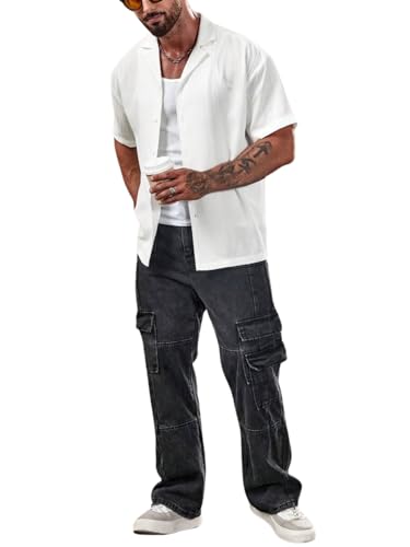 Image of FUNKY RICH Funkyrich Textured Popcorn Shirts for Men || Casual Shirt for Men || Shirt for Men|| Men Stylish Half Sleeve Shirt || Men Fancy Shirt