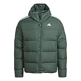 adidas essentials midweight hooded giacca imbottita, green oxide, m