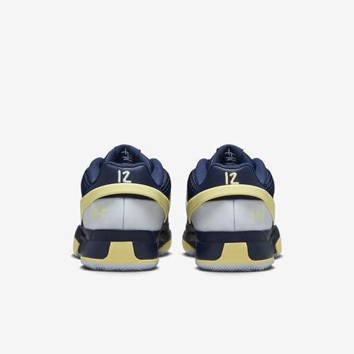 Nike Ja 1 Basketball Shoes (FQ4796-402, Midnight Navy/Football Grey/Light Laser Orange) Size 143