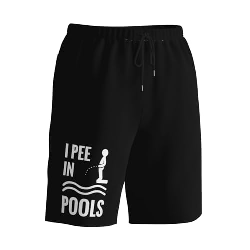 I Pee in Pools Men's Quick-Dry Board Shorts 7" - Swim Trunks Summer Hawaii Beach2