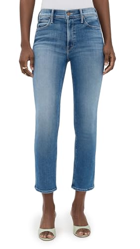 MOTHER Women's The Mid Rise Dazzler Crop Jeans, Ready Set Go, 26
