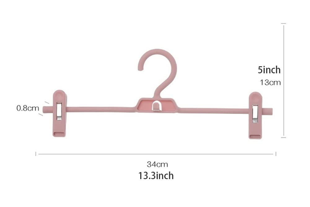 Perchas Camisas Perchas para Pantalones, Perchas para Faldas, Perchero con Clips, Perchas De Plástico con Pinza para Pantalones para Trabajo Pesado, Ultrafinas Hombros para Perchas(A,20 pcs)