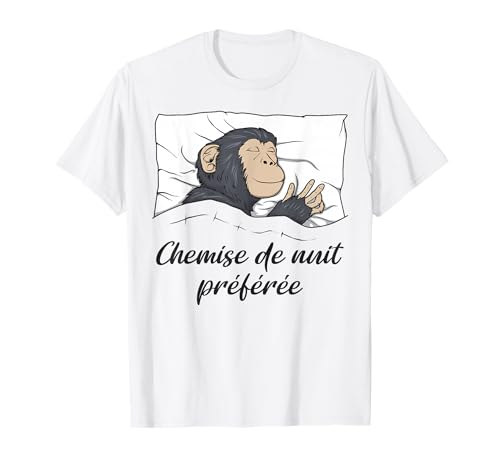 Chemise De Nuit Singe, Pyjama Singe Et Chimpanzé T-Shirt
