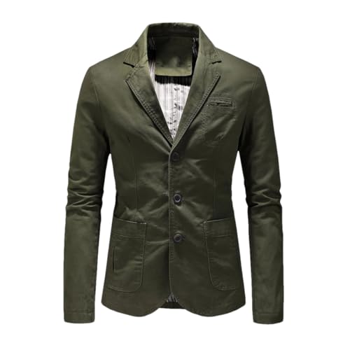 Men's Blazers Male Spring Autumn Cotton Solid Casual Blazers Men Clothing Outerwear Suit Jacket