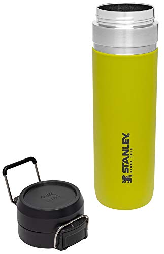 Image of Stanley Quick Flip GO Water Bottle 24 oz | Push Button Lid | Leakproof and Packable for Travel and Sports | Insulated Stainless Steel | BPA-Free | Aloe