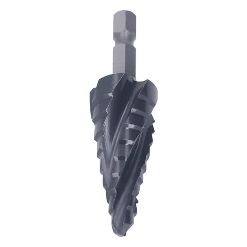 NDNCZDHC Step Drill Bits 4 Flute 9 Sizes Step Bit 1/4 to 3/4 Cobalt Drill Bit 1/4 Inch Hole Diameter Shank Step Drill Bit for Metal