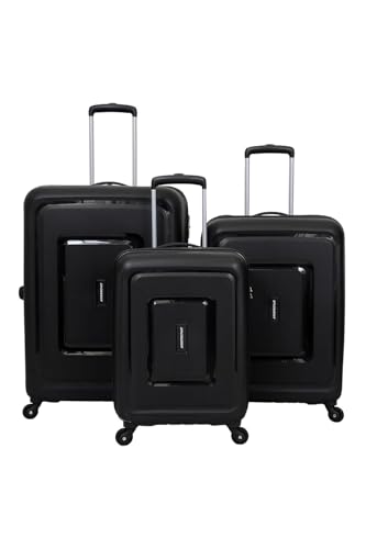 Image of VIP Aristocrat 4 Pc Set Cabin 55 cm (Small),65 cm (Medium),75 cm (Large) 4 Wheels Trolley,52 CM Wheel Duffle Trolley Bag,Hard Case Lightweight Suitcase with 7 Years International Warranty (Black)