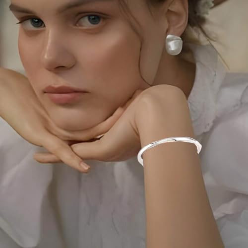 925 Sterling Silver Open Bangle Bracelet for woman Cuff Bangle Bracelets Adjustable Jewelry with Gift Box Handmade Bracelet Valentine Gift3