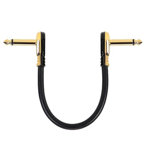 Cable de audio para guitarra plano de 6,35 mm que evita ruidos y falta de espacio