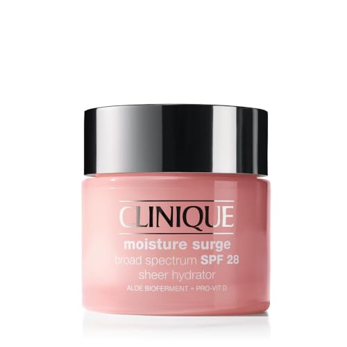 Clinique Moisture Surge Broad Spectrum SPF 28 Sheer Hydrator Face Moisturizer With Hyaluronic Acid, Aloe Bioferment + Provitamin D | Hydrating + Protecting
