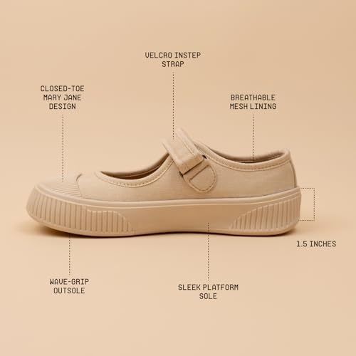 Image of Theater Women Jiro Mary Jane Flats | Lightweight Slip-On Shoes with Soft Cushion & Grip Sole | Stylish, Durable & Comfortable Footwear for Travel, Office & Casual Wear