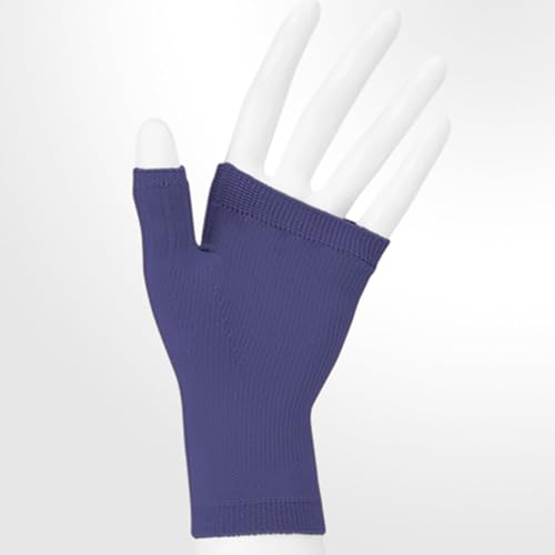 Image of Juzo Soft, 2001, Compression Gauntlet with Thumb Stub 20-30 mmHg, for Men Women, Left, Extra Large, Black, Extra