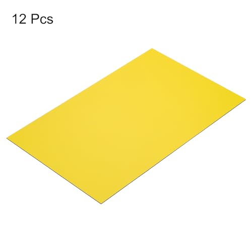 Image of MECCANIXITY ABS Engraving Double Color Sheet 7x11inch Yellow /Black for Badge, Sign, DIY Carving Pack of 12