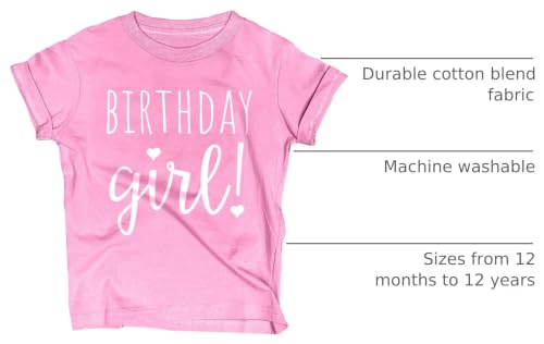 Image of Happy Birthday T-Shirt (Girls 1 to 12) Sassy Kids Party Tee - Sweet Baby /Toddler Outfit