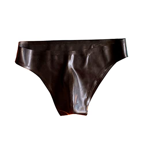 MONNIK Noir Latex Hommes Caleçons Faits à La Main Latex Slips En Caoutchouc Hommes Culottes Serrées Shorts Sous-vêtements Pour Latex Fête Body (Sur mesure)