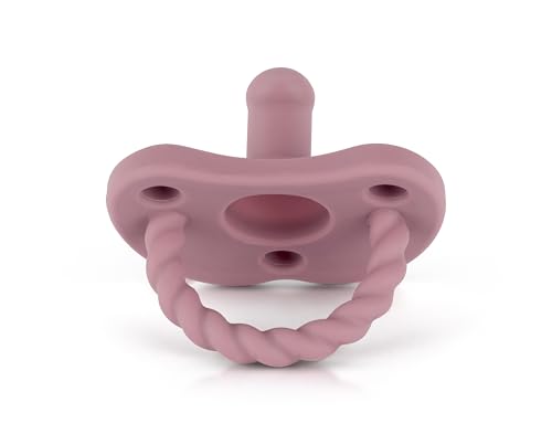 Image of Sweetie Silicone Pacifiers for Newborn Pacifier Soother Baby Pacifier Soft Silicone Certified BPA Free Set of 2 (Dark Purple)