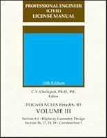PE (Civil) Manual 10th Ed. Volume 3 - NCEES Breadth - B3 094211552X Book Cover
