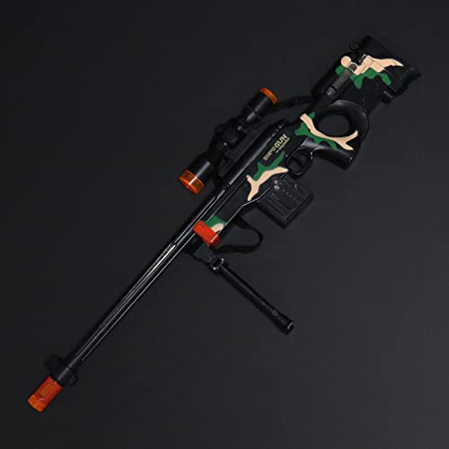 28 Inch Light Up Toy Gun Battery Operated W/Sound And Light Green Aw50 Sniper Military Machine Gun Toy Best Gift For Boys Of Any Age #TOP6