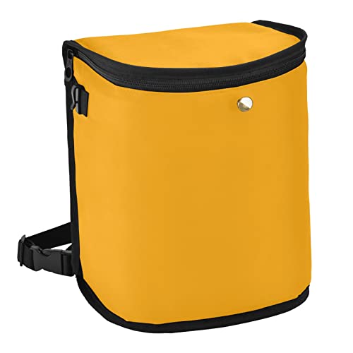 Image of Wudan Small Car Trash Can Orange Accessories for Garbage Storage Organizer with Lid Waterproof Portable Auto and Truck Interior Seat Bin