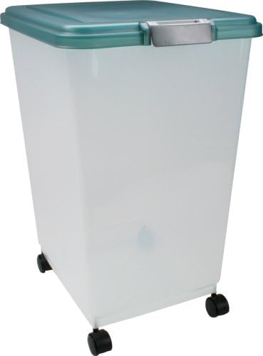 IRIS Airtight Pet Food Storage Container, 60-69 Quart, Green