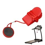 CATZUM 2-teiliges universelles magnetisches Sicherheitsschloss für Laufbänder mit rundem Sicherheitsschlüssel für Not-Aus (Rot)