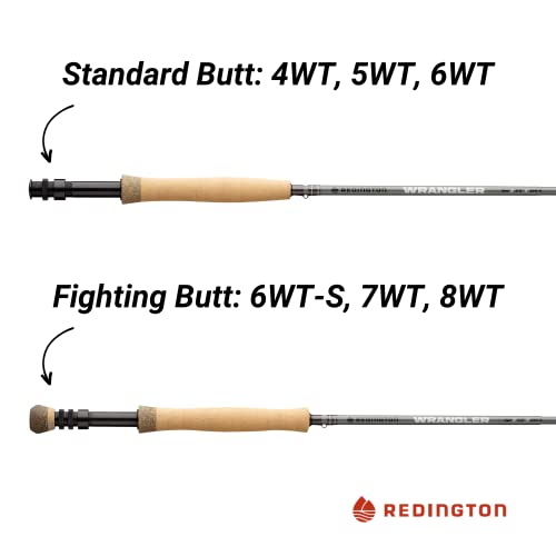 Redington Wrangler Fly Fishing Rod, 4-Piece Fly Rod, Durable Nylon Travel Tube, 5WT 9\'0\"