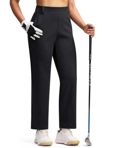 Women's Golf Pants Fleece-Lined Stretch Travel Pant with Zipper